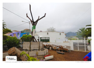 Cimentación y estructura del asiento del Drago Ecocircular, así como colocación de algunas piezas del tronco - © Jordi Verdés Padrón